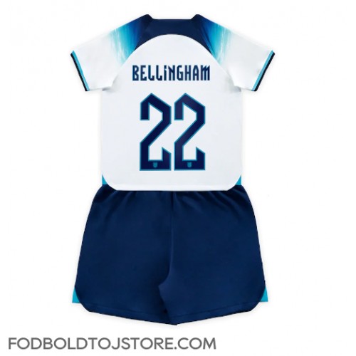 England Jude Bellingham #22 Hjemmebanesæt Børn VM 2022 Kortærmet (+ Korte bukser)